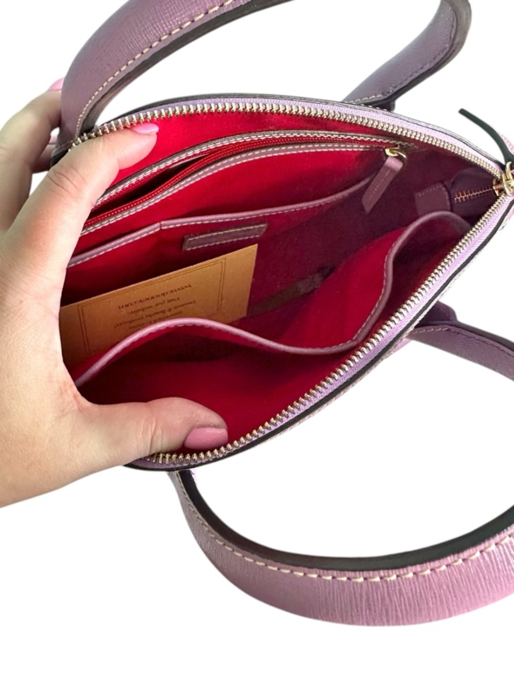 Dooney & Bourke Lavender Satchel Purse - Picture 8 of 12